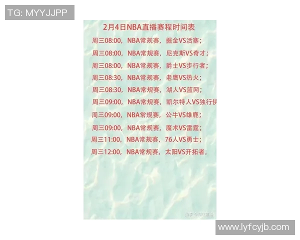 NBA今日赛程全解析：重点比赛时间安排及精彩看点一览